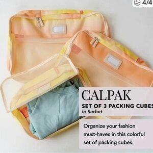 New Cap Pac sorbet set of 3 packing cubes for travel